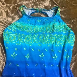 Kathy Ireland Green and Blue Swimsuit Adult